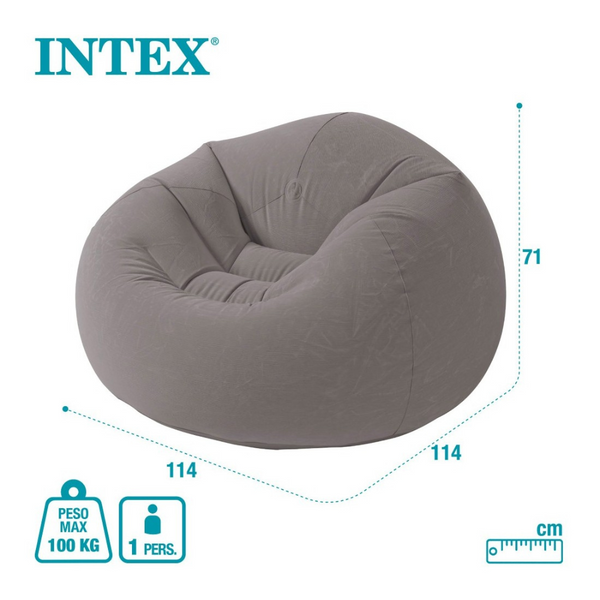 Sillón inflable INTEX Puff Beanless Bag