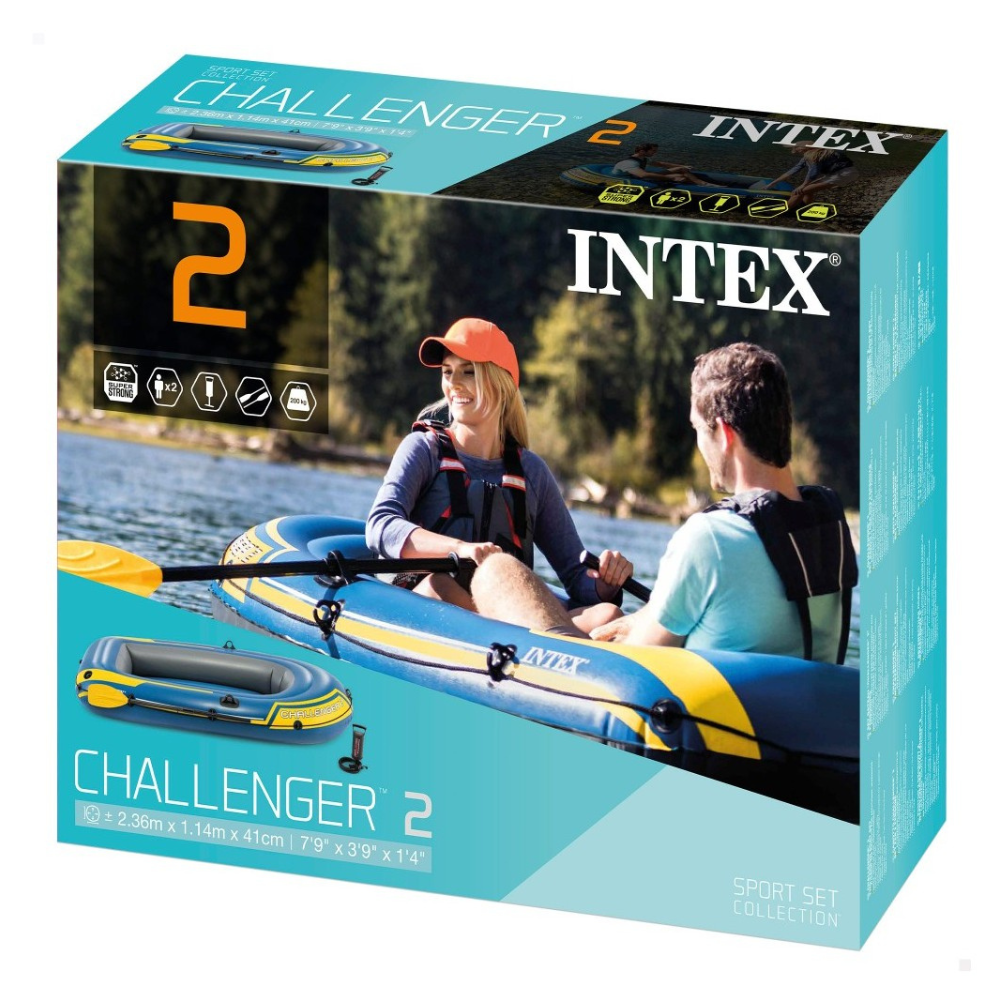 Bote Inflable Intex Challenger 2 + Remos + Inflador