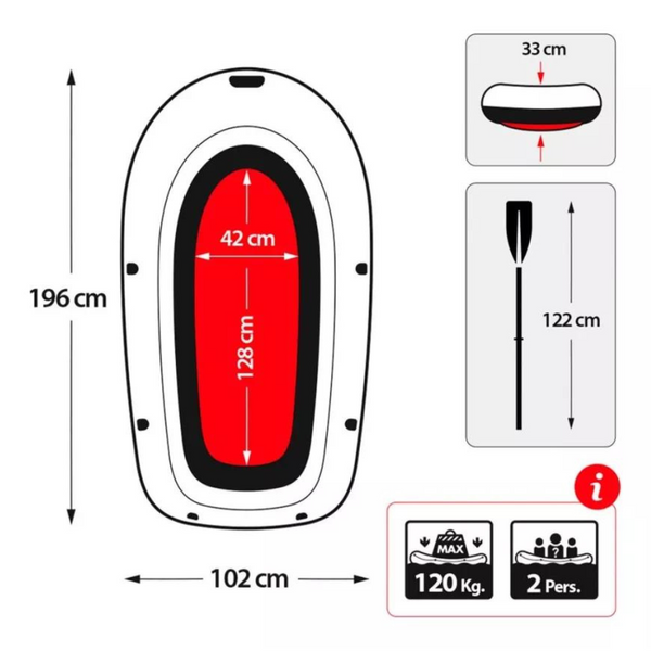 Bote Inflable INTEX Explorer Pro 200 con accesorios