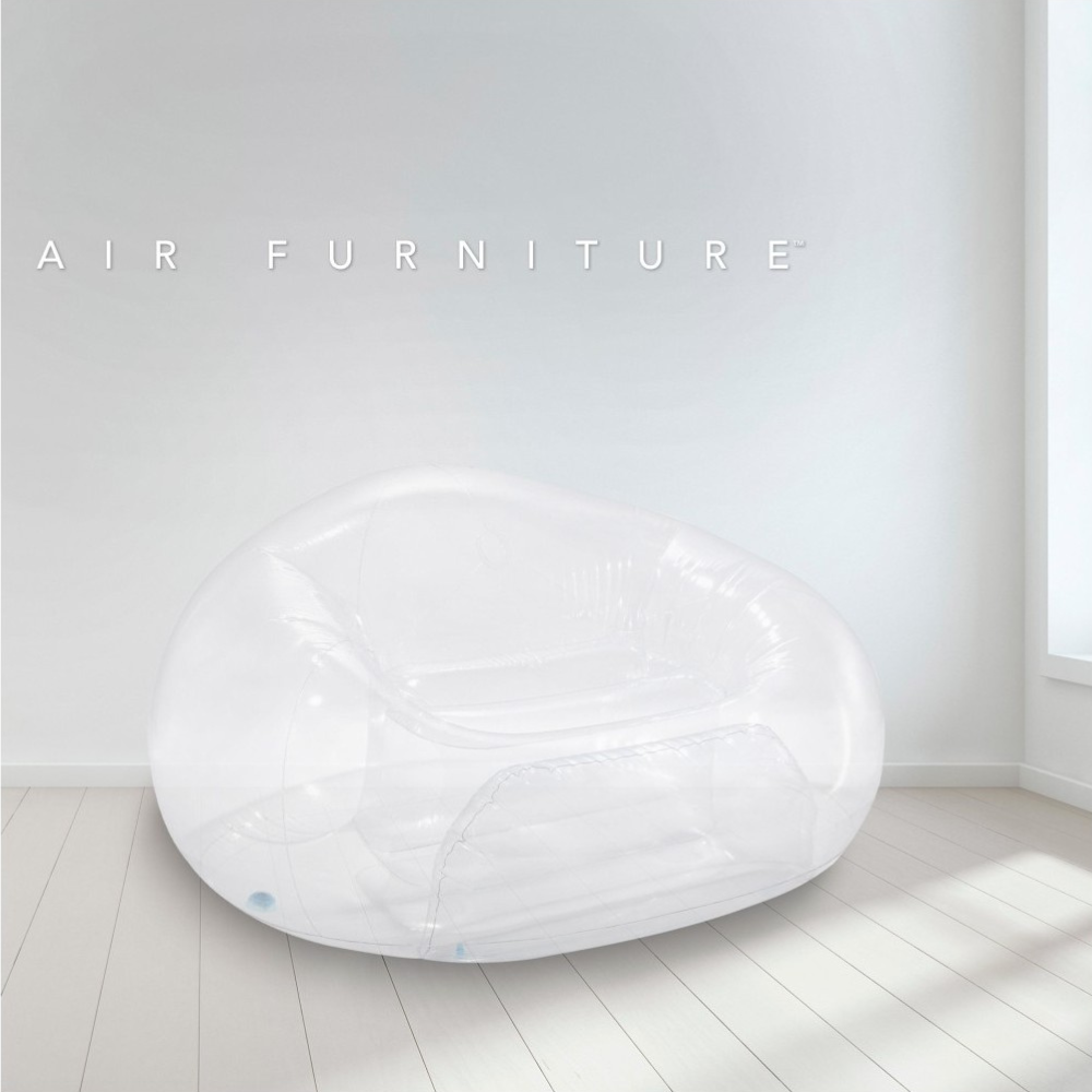 Sillón inflable transparente INTEX Puff Beanless Bag