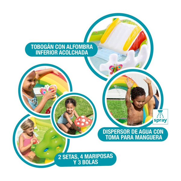 Piscina infantil Centro De Juegos Con Aspersor Intex Jardín