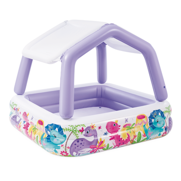 Piscina Infantil Inflable Con Techo Removible INTEX Púrpura