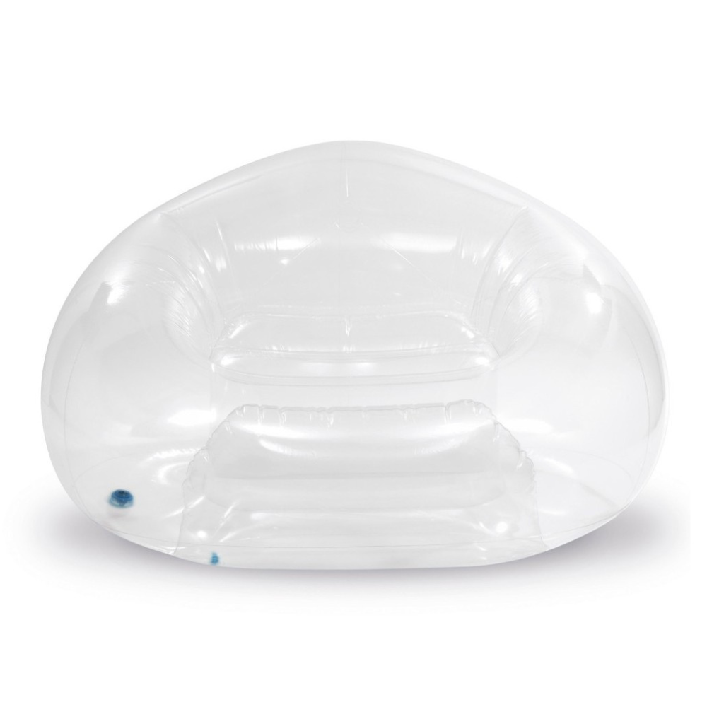 Sillón inflable transparente INTEX Puff Beanless Bag