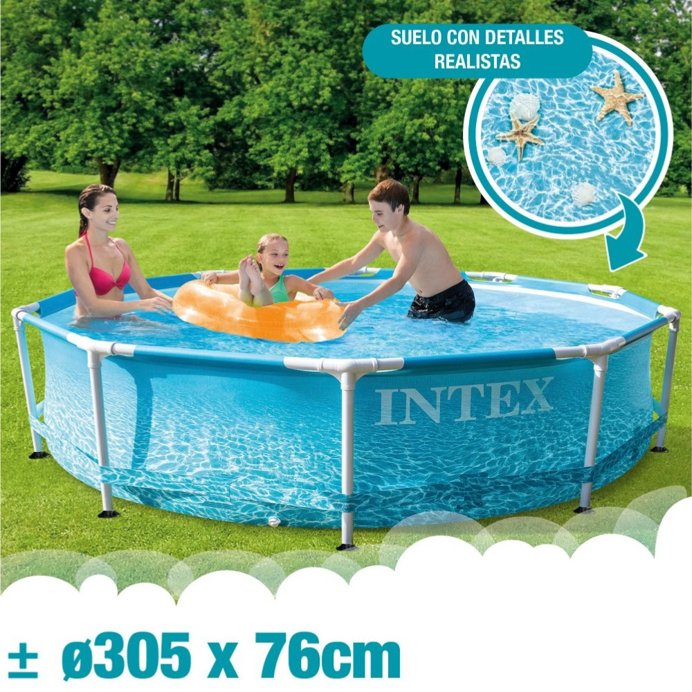 Piscina Estructural Redondo INTEX 305x76cm + Bomba Filtrante