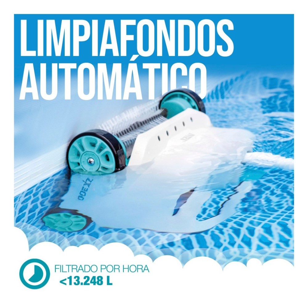 Limpiafondos suelos y paredes piscinas INTEX Deluxe ZX300