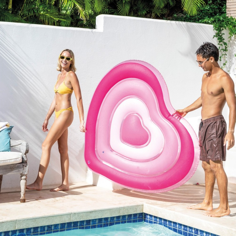 Colchoneta inflable Corazón 135x25x155 cm