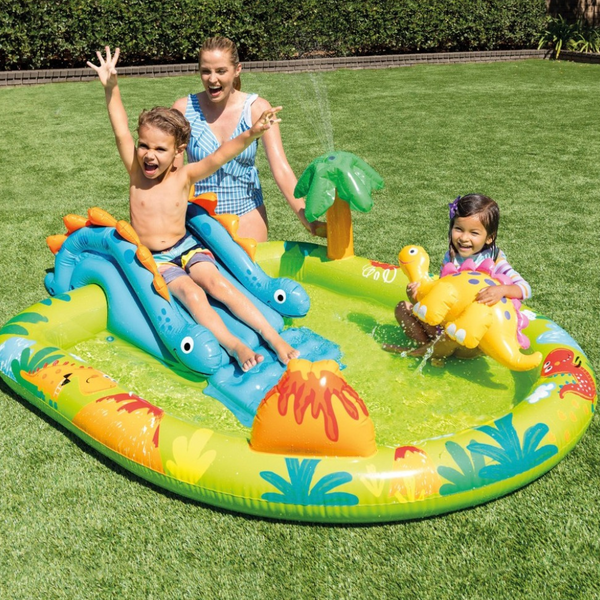 Piscina infantil Centro De Juegos Con Aspersor Intex Dinosaurios