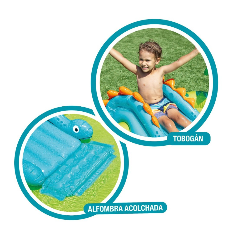 Piscina infantil Centro De Juegos Con Aspersor Intex Dinosaurios