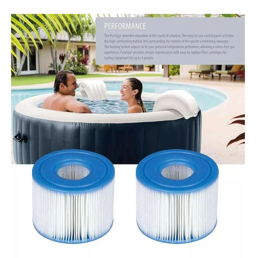 Pack 2 Cartucho Filtro Piscina Tipo S1 SPA Intex