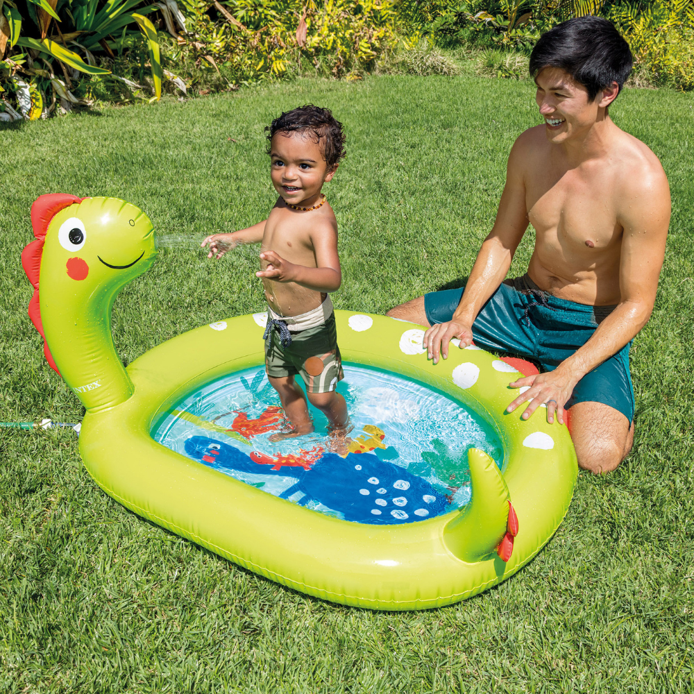 Piscina Infantil Inflable Dinosaurio con difusor INTEX