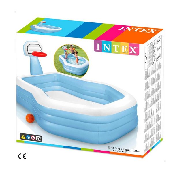 Piscina Infantil Inflable Aro Baloncesto INTEX