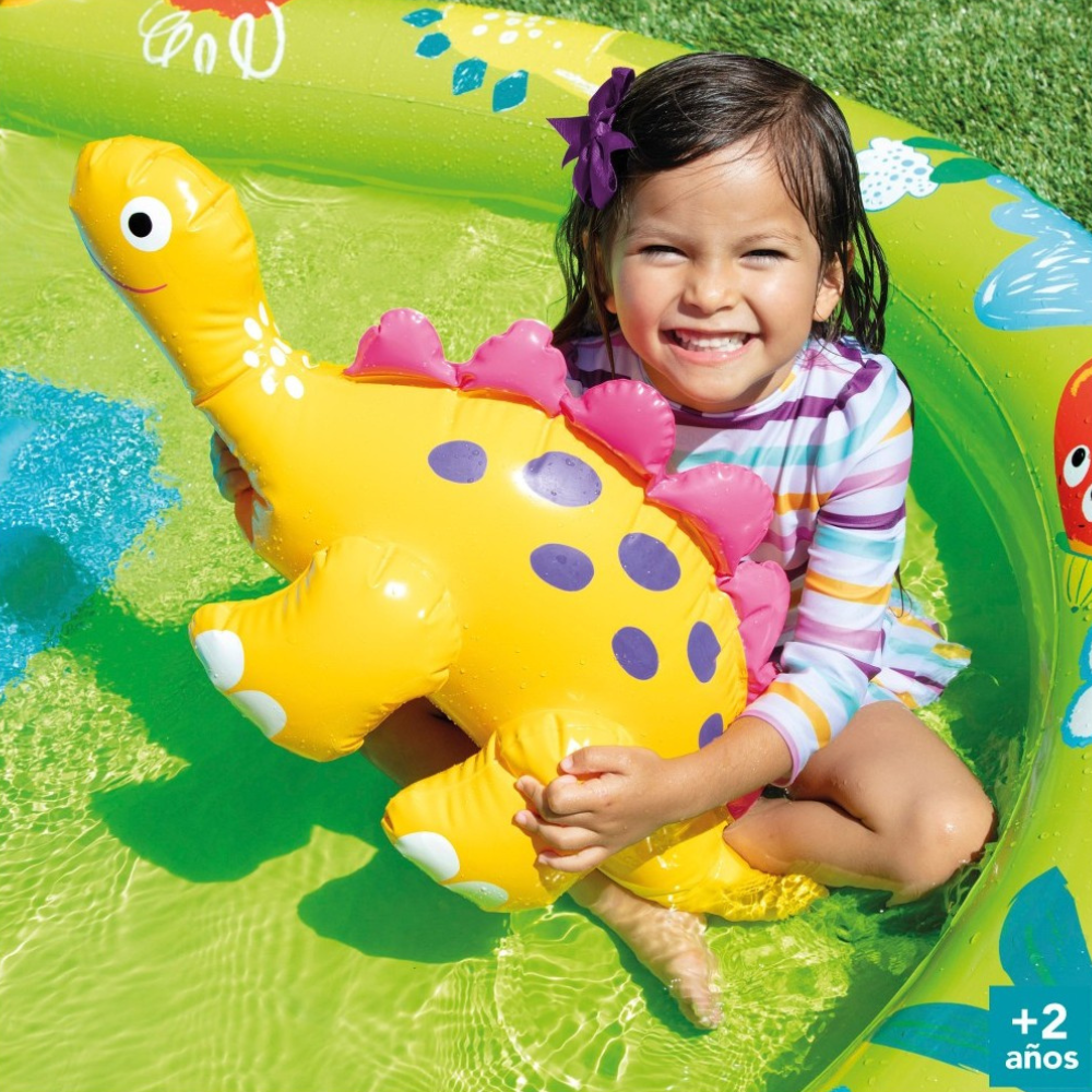 Piscina infantil Centro De Juegos Con Aspersor Intex Dinosaurios