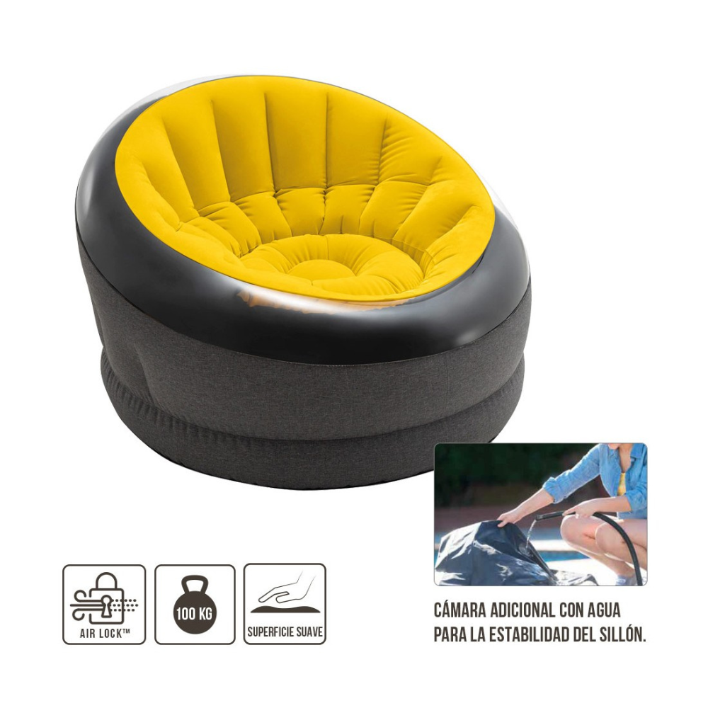 Sillon Inflable Intex Empire - Amarillo