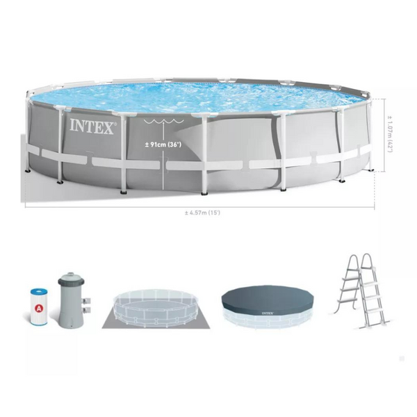 Piscina Estructural Prisma Intex 4,57x1,07mt + Accesorios