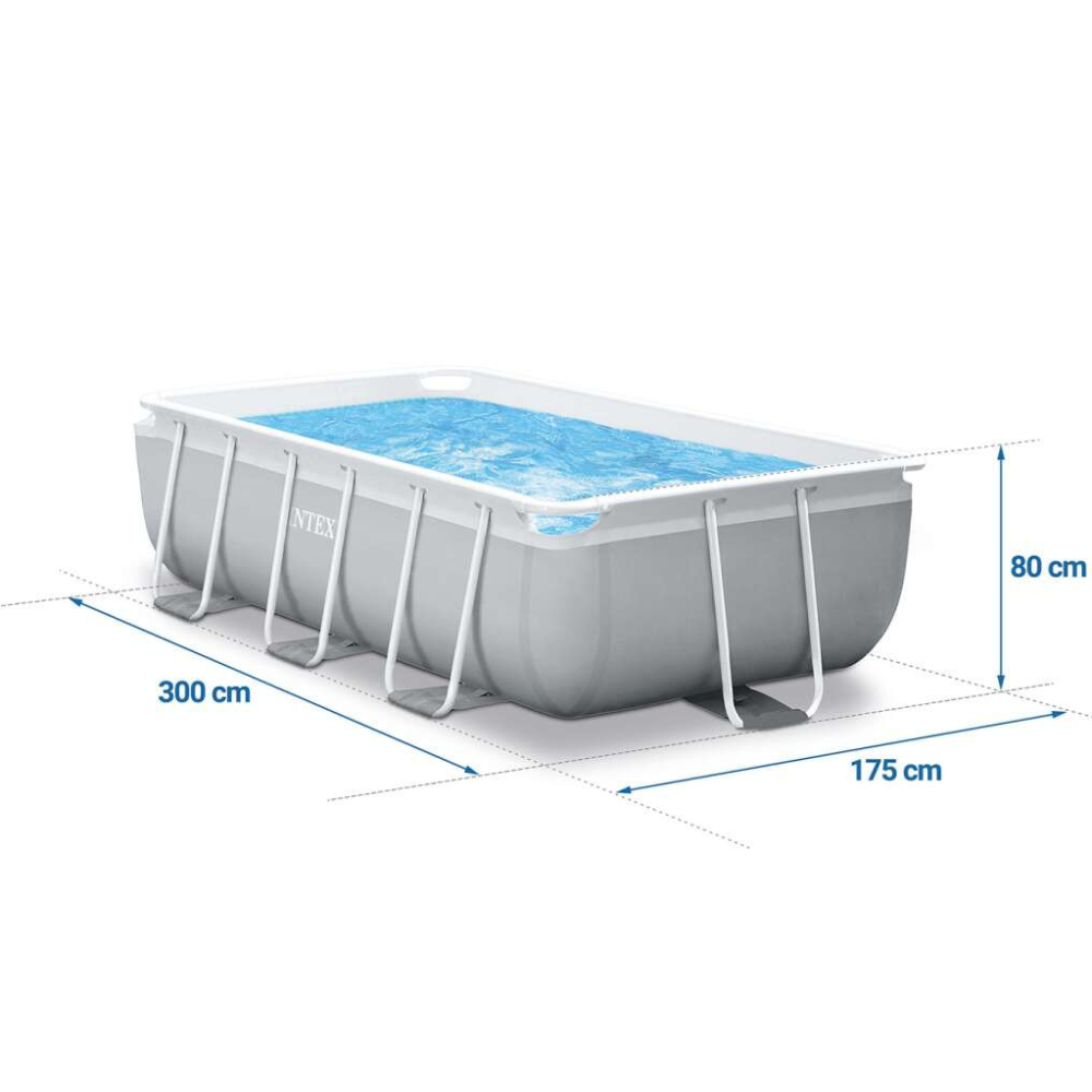 Piscina Estructural Intex 3,00x1,75x0,80 Metros + Accesorios